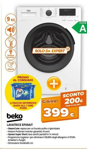 Expert Beko Lavatrice EPX9AIT offerta