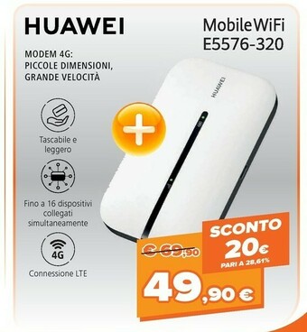 Expert Huawei E5576-320 Apparecchiature Di Rete Wireless Cellulare offerta