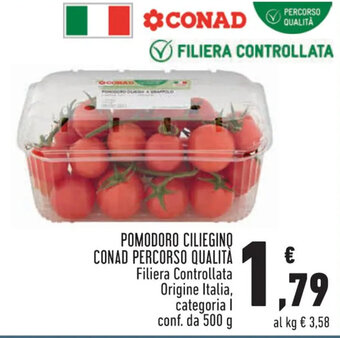 Conad Superstore POMODORO CILIEGINO CONAD PERCORSO QUALITÀ 500 g offerta