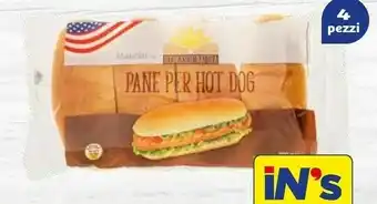 In'S Mercato 4 Panini Per Hot Dog offerta