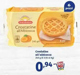 In'S Mercato DolceIndora - Crostatine All'Albicocca 240 G(ml) offerta