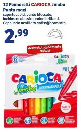 In'S Mercato Carioca 12 Pennarelli Jumbo Punta Maxi offerta