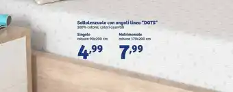 In'S Mercato Sottolenzuolo Con Angoli Linea Dots offerta