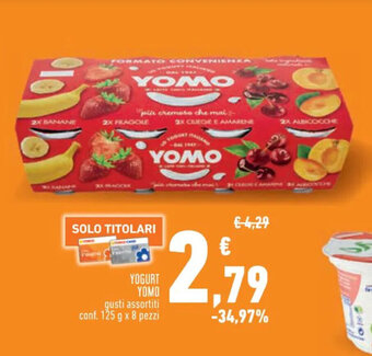 YOGURT YOMO gusti assortiti conf. 125 g x 8 pezzi