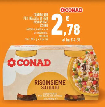 Conad Superstore CONDIMENTO PER INSALATA DI RISO RISOINSIEME CONAD conf. 285 g x 2 pezzi offerta