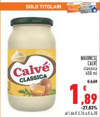 Conad Superstore MAIONESE CALVE classica 450 ml offerta