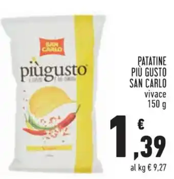 Conad Superstore PATATINE PIÙ GUSTO SAN CARLO 150 g offerta