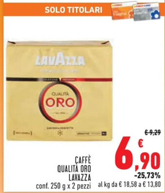 Conad Superstore CAFFÈ QUALITÀ ORO LAVAZZA conf. 250 g x 2 pezzi offerta