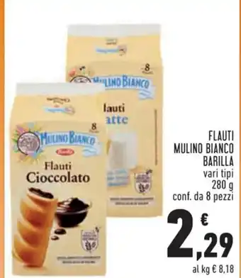 Flauti Cioccolato MULINO BIANCO BARILLA vari tipi conf. da 8 pezzi