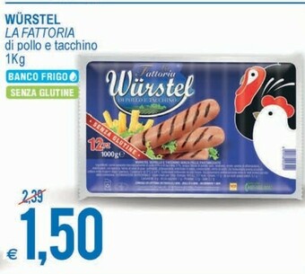MD Discount La Fattoria Wurstel Di Pollo E Tacchino Senza Glutine offerta