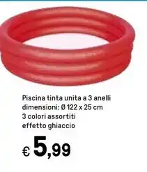Piscina tinta unita a 3 anelli