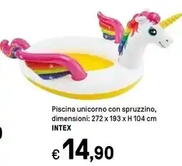 Intex piscina unicorno con spruzzino