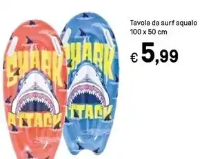 Tavola da surf squalo 100 x 50 cm