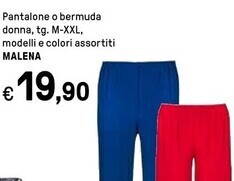 Iper La Grande Malena pantalone o bermuda donna , tg . m - xxl , modelli e colori assortiti offerta