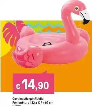 Iper La Grande Intex cavalcabile gonfiabile fenicottero 142 x 137 x 97 cm offerta