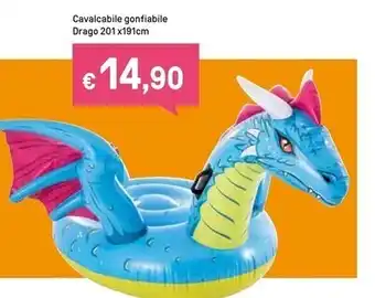 Cavalcabile gonfiabile drago 201 x191cm