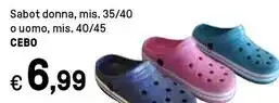 Iper La Grande Cebo - sabot donna , mis . 35/40 o uomo , mis . 40/45 offerta