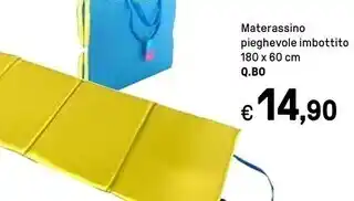 Q.bo - materassino pieghevole imbottito 180 x 60 cm