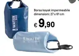 Borsa kayak impermeabile dimensioni 27 x 61 cm