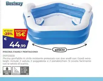 Toys Center Bestway piscina family pentagono offerta