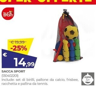 Toys Center Sun & sport - sacca sport offerta