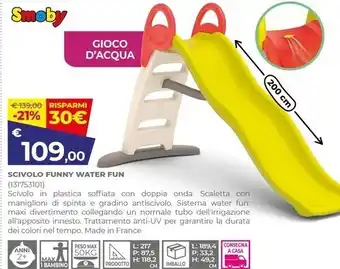 Smoby scivolo funny water fun