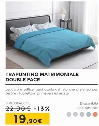 Trapuntino matrimoniale double face