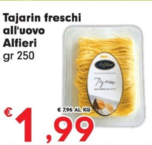 Despar Alfieri tajarin freschi all' uovo offerta