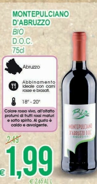 MD Discount Trebbiano Bio Montepulciano D'abruzzo offerta