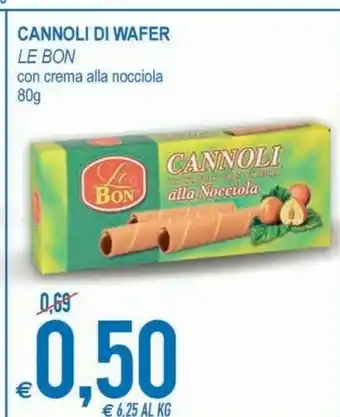 MD Discount Le Bon Cannoli Di Wafer Con Crema Alla Nocciola offerta