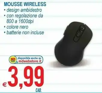 MD Discount Mousse Wireless offerta