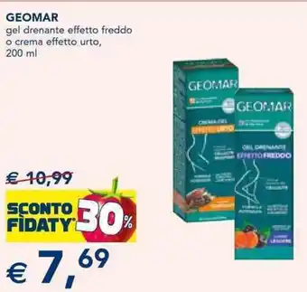 Esselunga GEOMAR gel drenante effetto freddo o crema effetto urto, 200 ml offerta