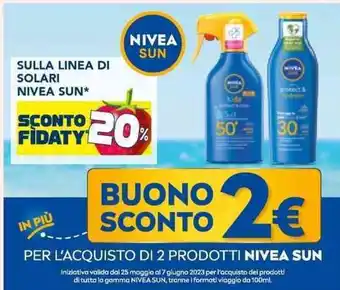 Esselunga SULLA LINEA DI SOLARI NIVEA SUN* offerta