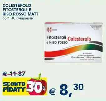 Esselunga COLESTEROLO FITOSTEROLI E RISO ROSSO MATT conf. 40 compresse offerta