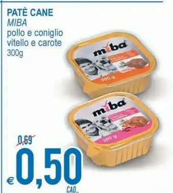 MD Discount Miba Pate Cane Pollo E Coniglio / Vitello E Carote offerta