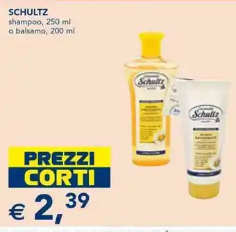 SCHULTZ shampoo, 250 ml o balsamo, 200 ml
