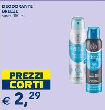 Esselunga DEODORANTE BREEZE spray, 150 ml offerta