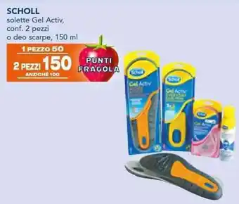 SCHOLL solette Gel Activ, conf. 2 pezzi o deo scarpe, 150 ml