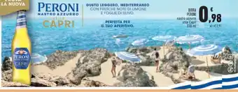 Conad Superstore BIRRA PERONI nastro azzurro stile Capri 330 ml offerta