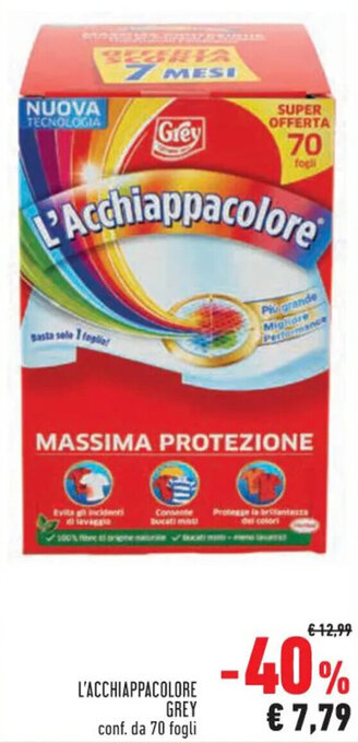 Conad Superstore L'ACCHIAPPACOLORE GREY conf. da 70 fogli offerta