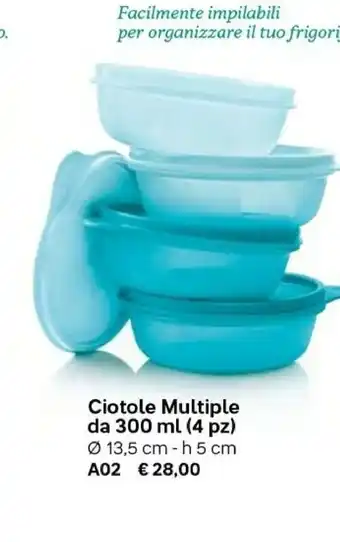 Tupperware Ciotole Multiple offerta