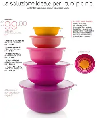 Tupperware Aloha Collezione offerta