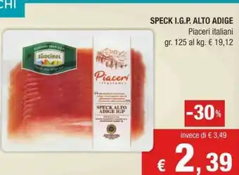 Crai Piaceri Italiani Speck Igp Alto Adige offerta
