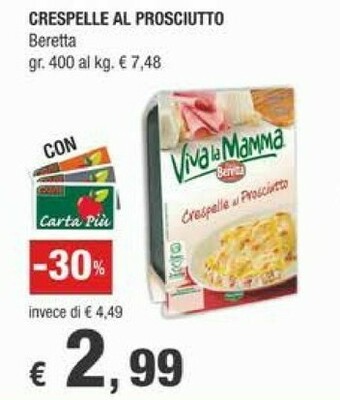 Crai Beretta Crespelle Al Prosciutto offerta