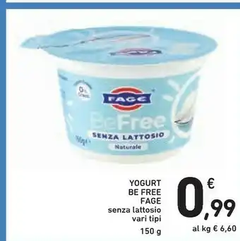 Conad Fage Yogurt Be Free Senza Lattosio 150 G offerta