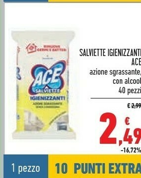 Conad Superstore Ace Salviette Igienizzanti offerta
