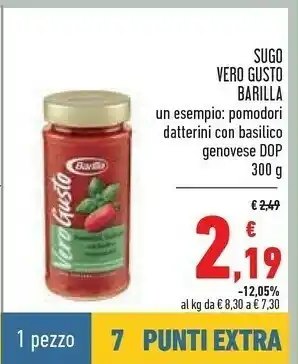 Conad Barilla Pomodori Datterini Con Basilico Genovese Dop offerta