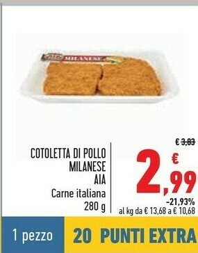 Conad Superstore Aia La Milanese Cotoletta Di Pollo offerta