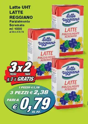 Latte UHT REGGIANO Parzialmente Scremato ml 1000