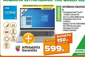 Expert Lenovo Notebook Ideapad 5 offerta